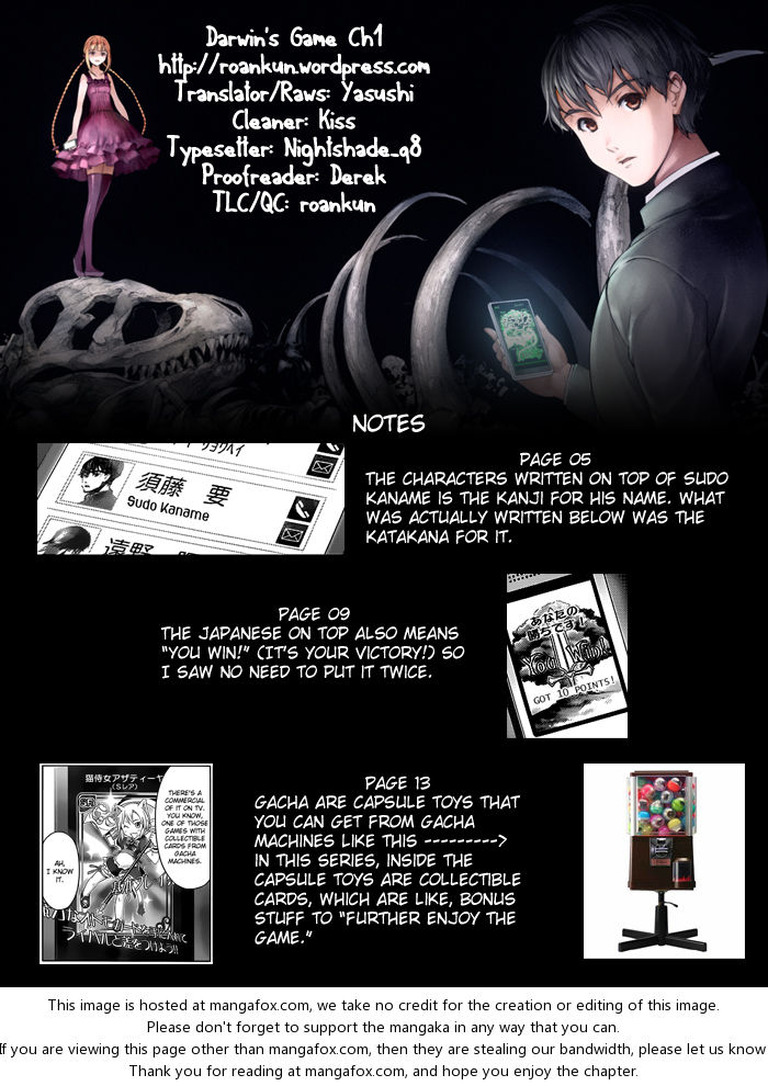 Darwin's Game Darwin's Game Vol.01 Ch.001 - game#1