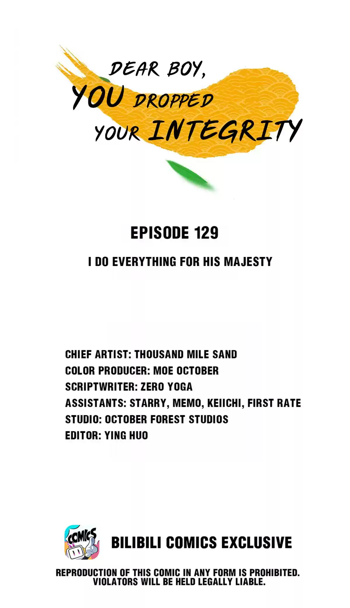 Dear Boy, You Dropped Your Integrity 145