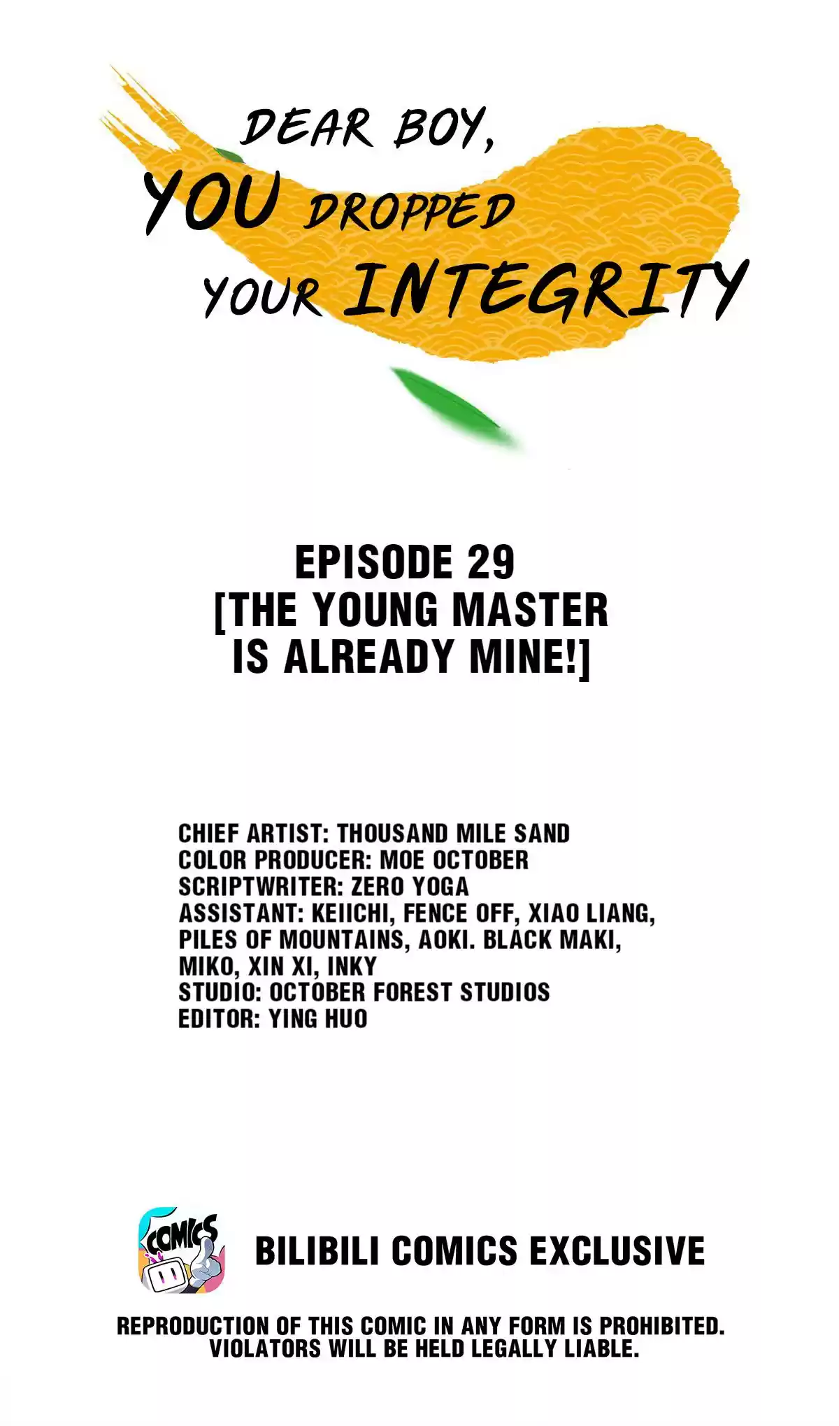 Dear Boy, You Dropped Your Integrity 29 The Young Master Is Already Mine!