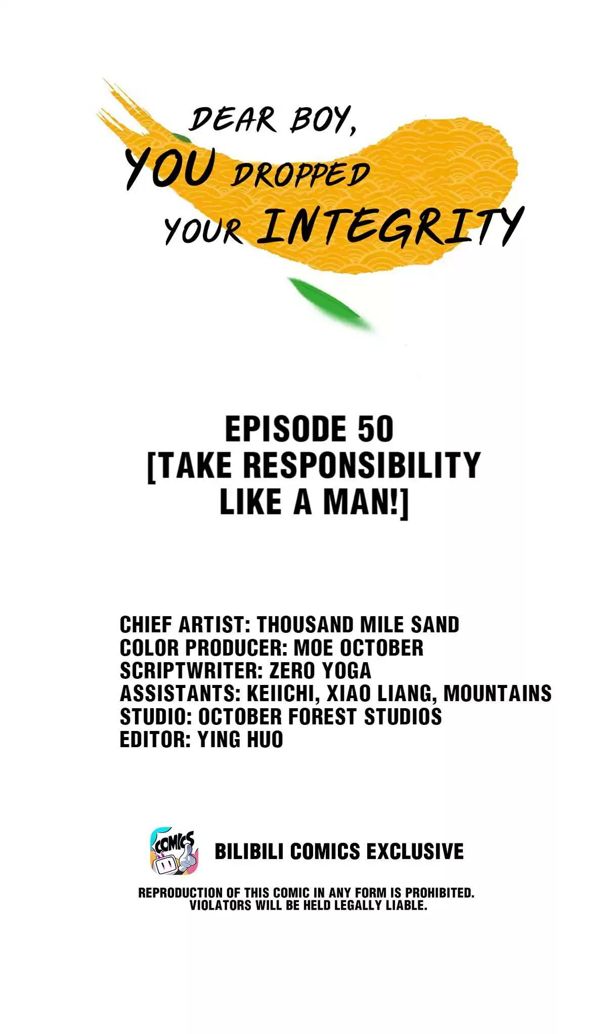 Dear Boy, You Dropped Your Integrity 53 Take Responsibility Like A Man!