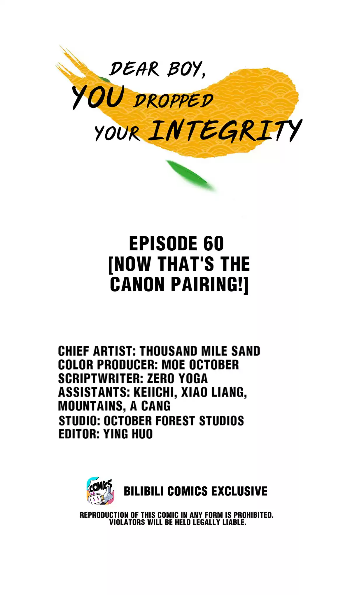 Dear Boy, You Dropped Your Integrity 63 Now That's The Canon Pairing!