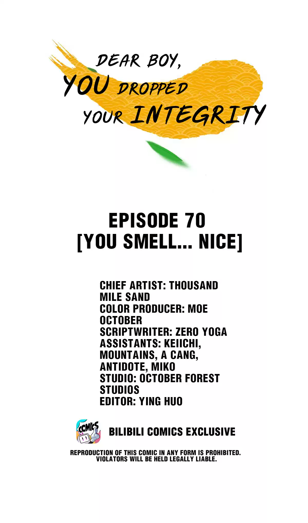 Dear Boy, You Dropped Your Integrity 75 You Smell... Nice