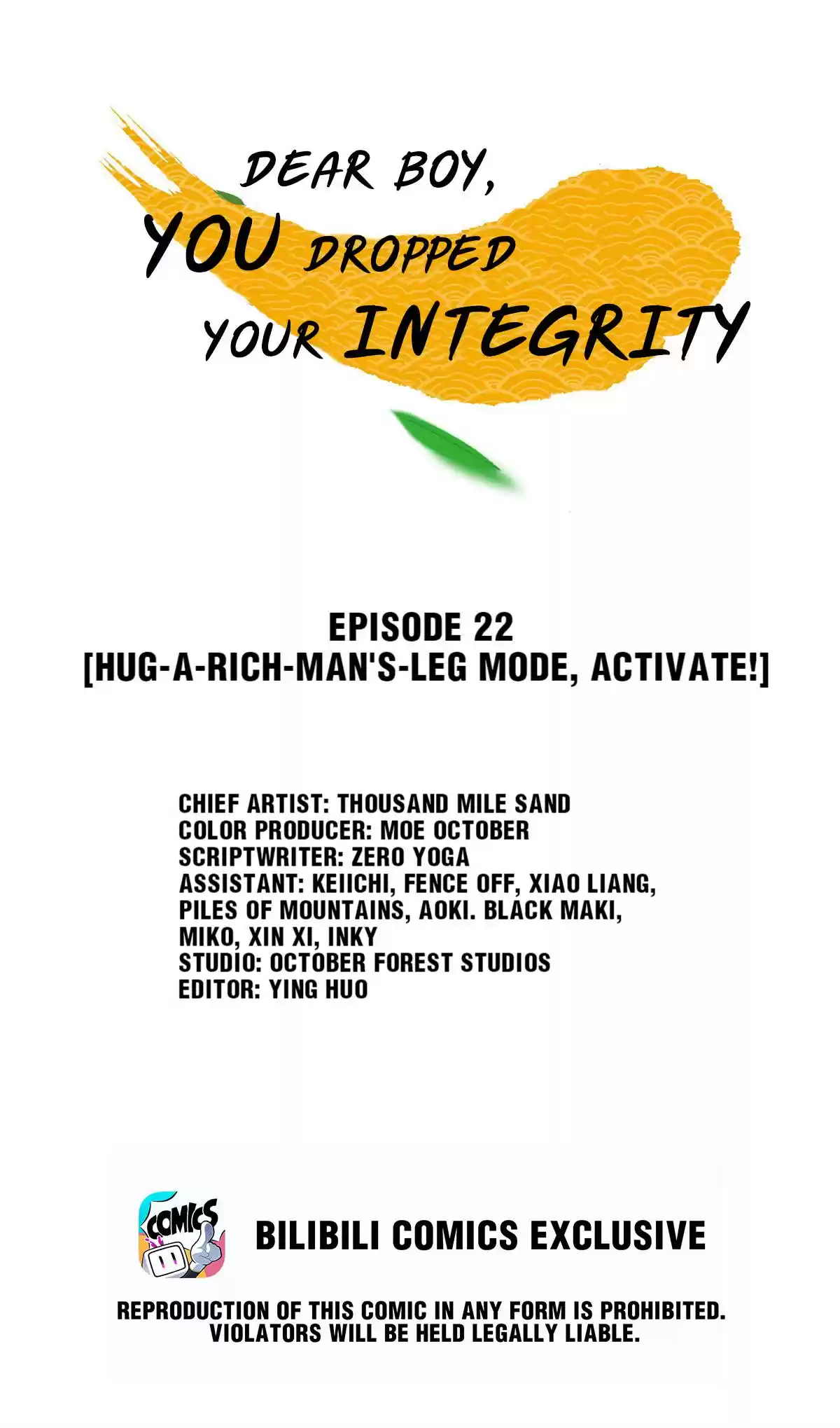 Dear Boy, You Dropped Your Integrity Chapter 22: Hug-A-Rich-Man's-Leg Mode, Activate!