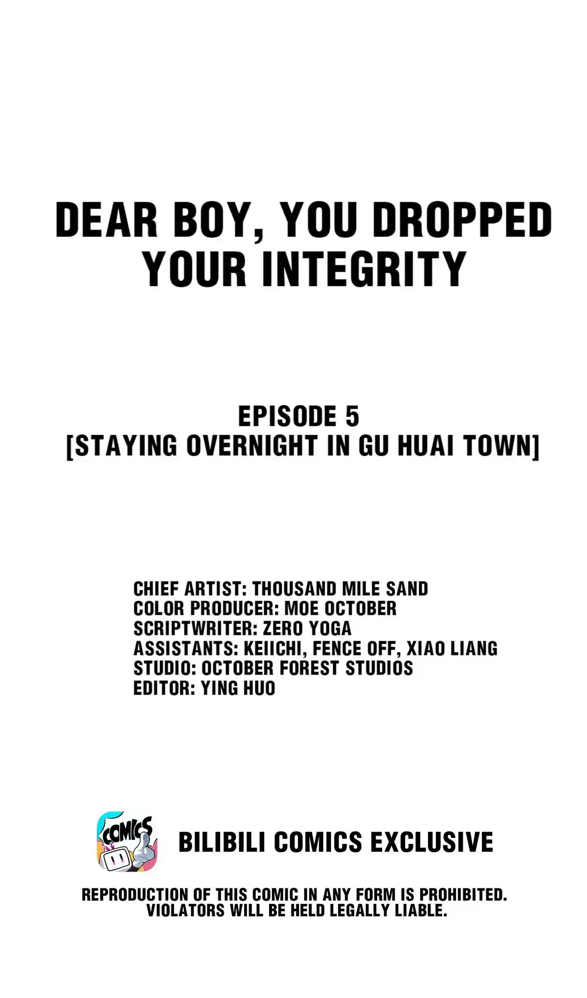 Dear Boy, You Dropped Your Integrity Chapter 5: Staying Overnight In Gu Huai Town