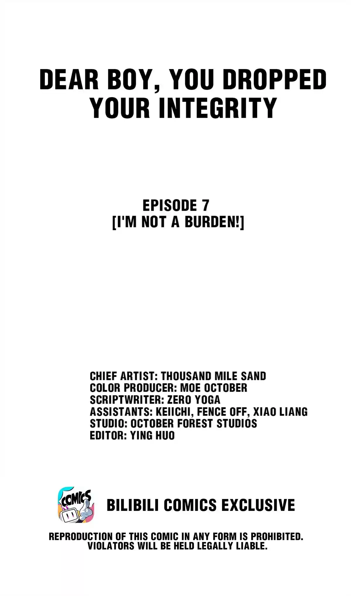 Dear Boy, You Dropped Your Integrity Chapter 7: I'm Not A Burden!