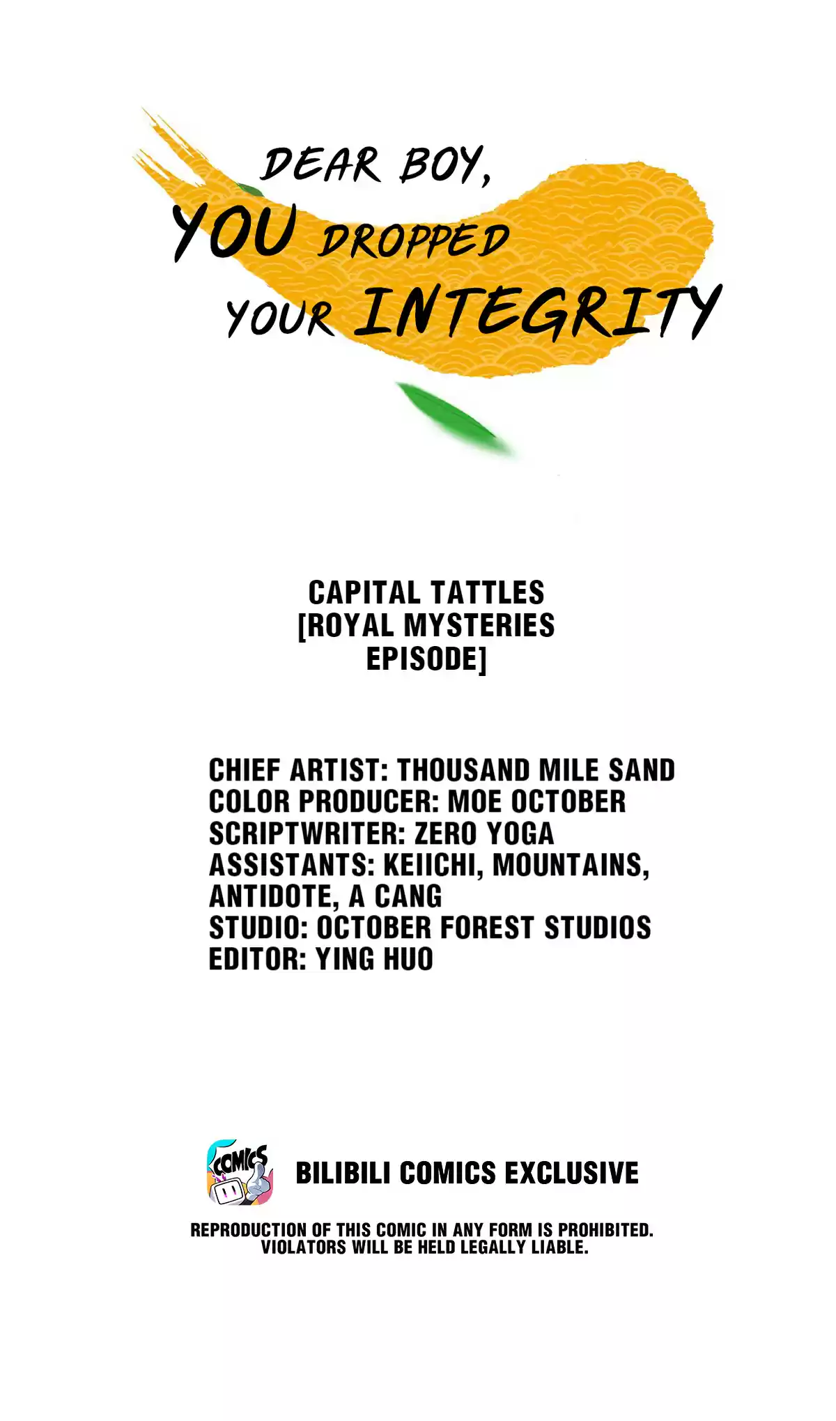 Dear Boy, You Dropped Your Integrity Chapter 90: Capital Tattles - The Royal Mysteries Episode