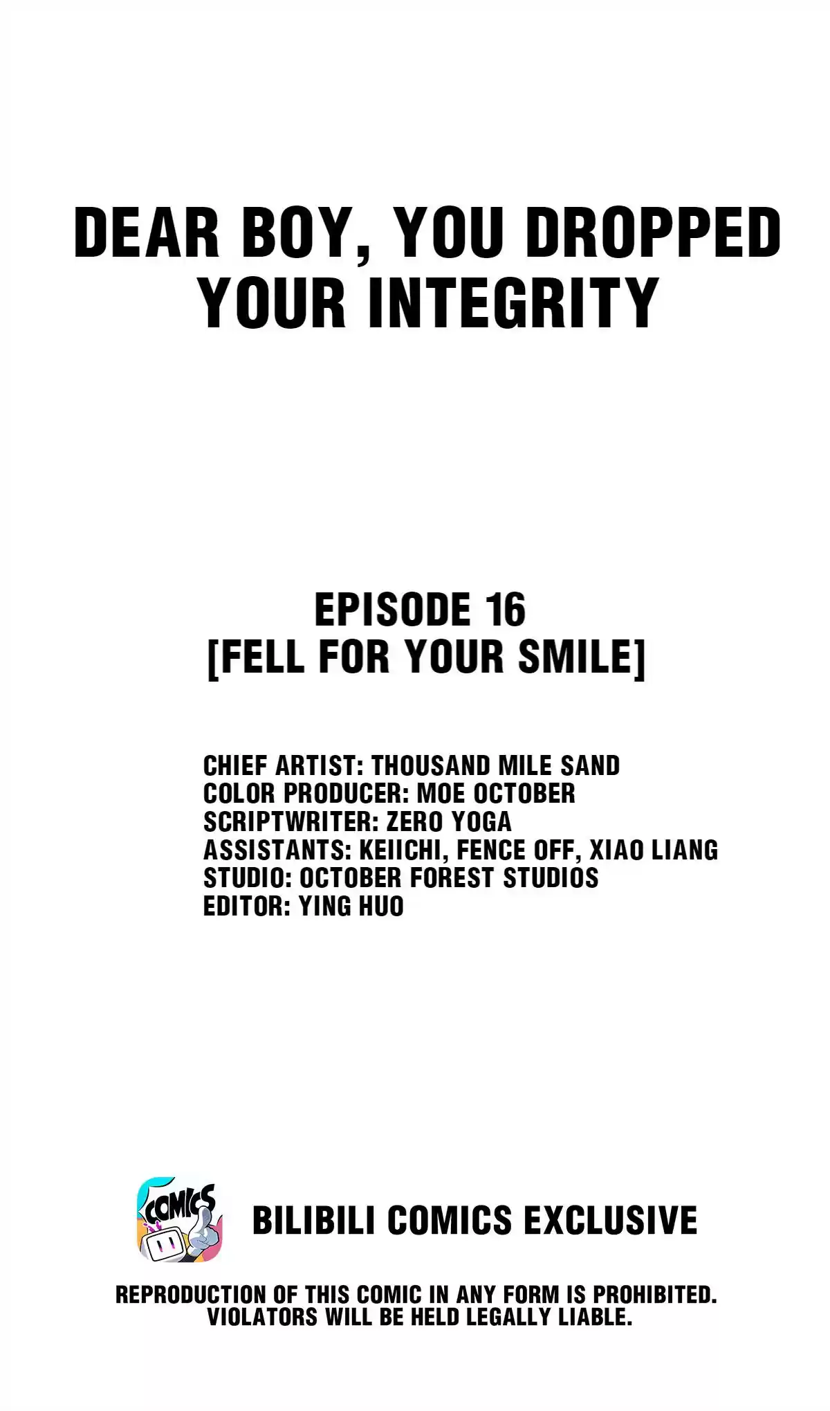 Dear Boy, You Dropped Your Integrity Vol.1 Chapter 16.0: Fell For Your Smile