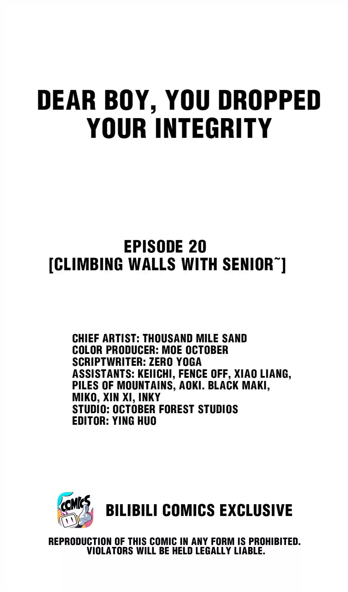 Dear Boy, You Dropped Your Integrity Vol.1 Chapter 20: Climbing Walls With Senior~