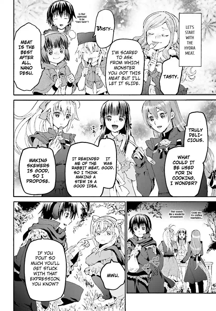 Death March kara Hajimaru Isekai Kyousoukyoku Ch. 46 Sampling Food, the Kotatsu and a Holy Inscription