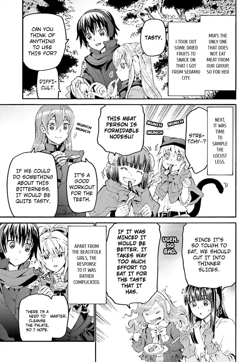 Death March kara Hajimaru Isekai Kyousoukyoku Ch. 46 Sampling Food, the Kotatsu and a Holy Inscription