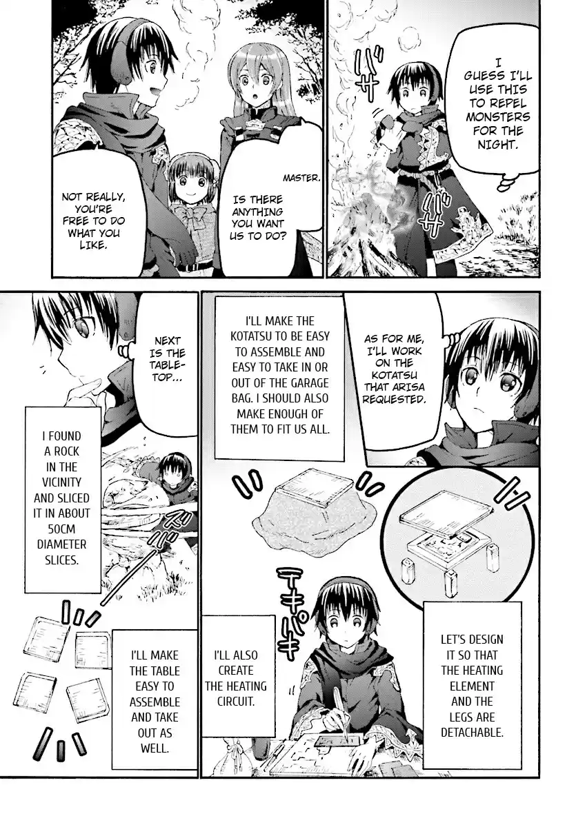 Death March kara Hajimaru Isekai Kyousoukyoku Ch. 46 Sampling Food, the Kotatsu and a Holy Inscription