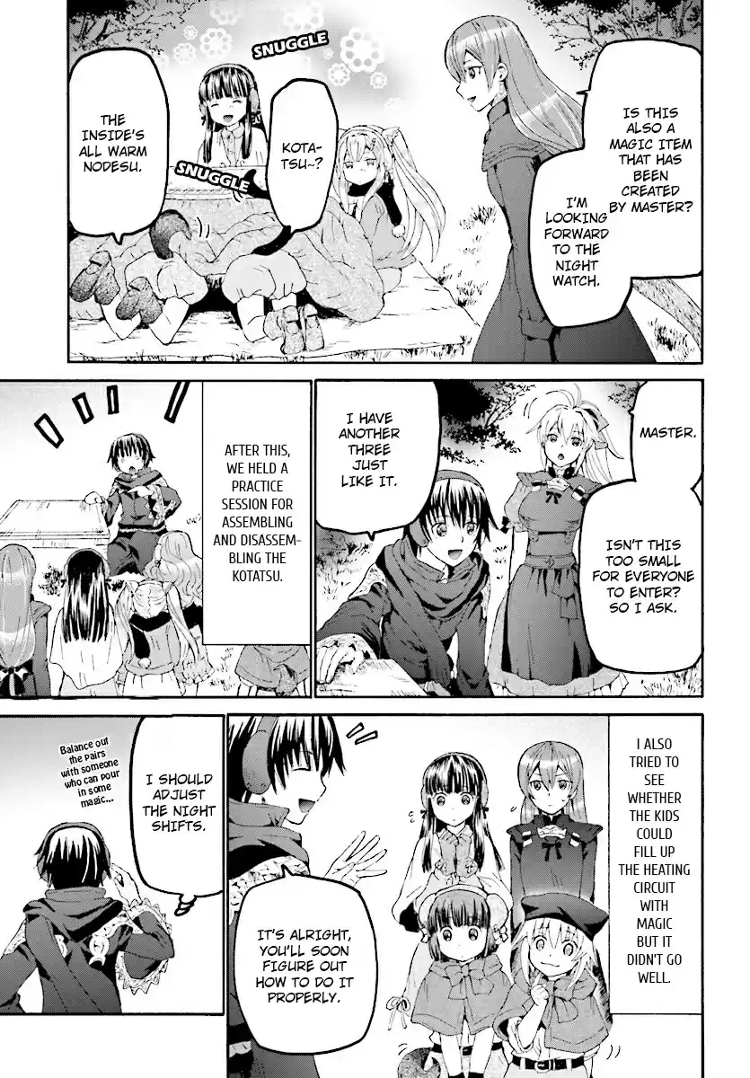 Death March kara Hajimaru Isekai Kyousoukyoku Ch. 46 Sampling Food, the Kotatsu and a Holy Inscription