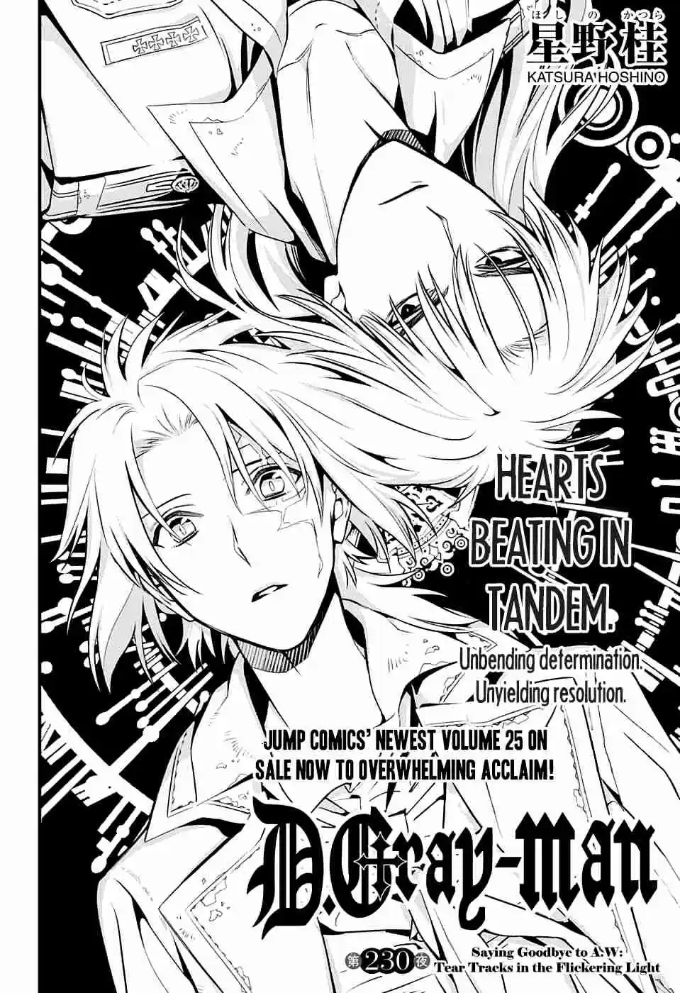 D.Gray man Ch. 230 Saying Goodbye to A.W Tear Tracks in the Flickering Light