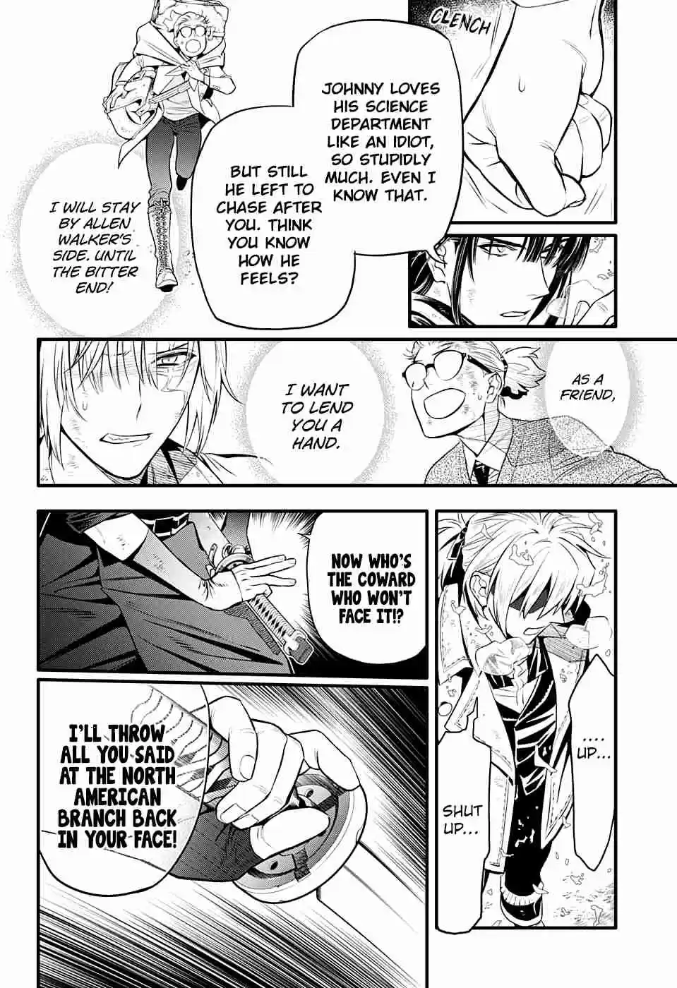 D.Gray man Ch. 230 Saying Goodbye to A.W Tear Tracks in the Flickering Light