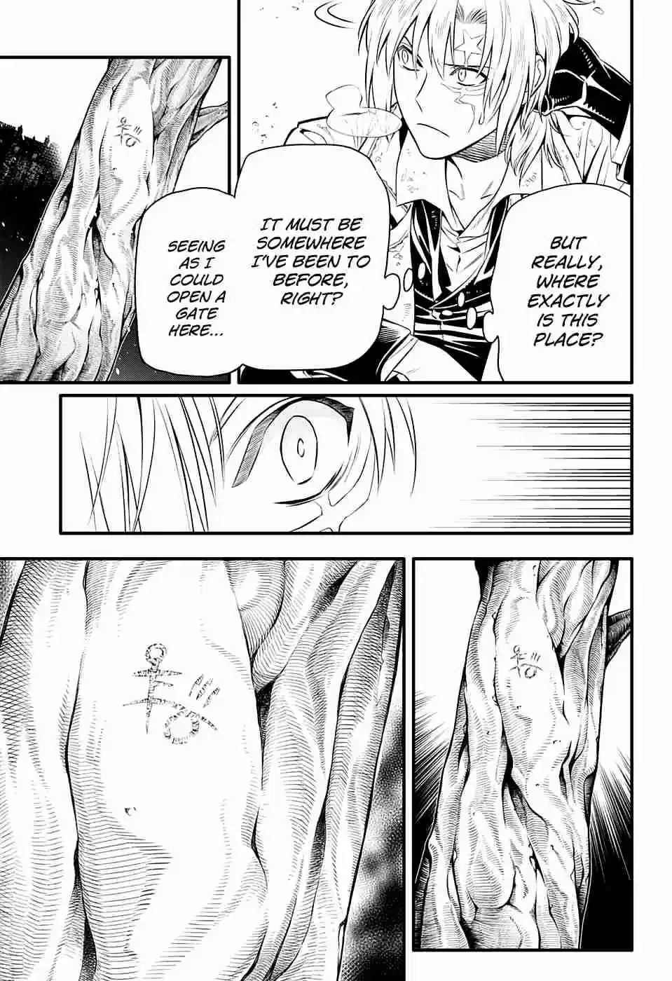 D.Gray man Ch. 230 Saying Goodbye to A.W Tear Tracks in the Flickering Light