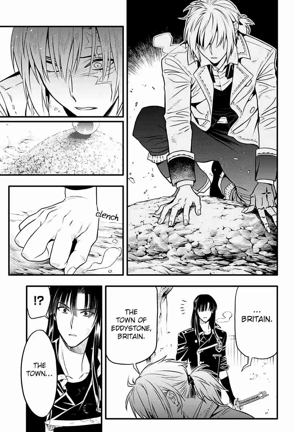 D.Gray man Ch. 230 Saying Goodbye to A.W Tear Tracks in the Flickering Light