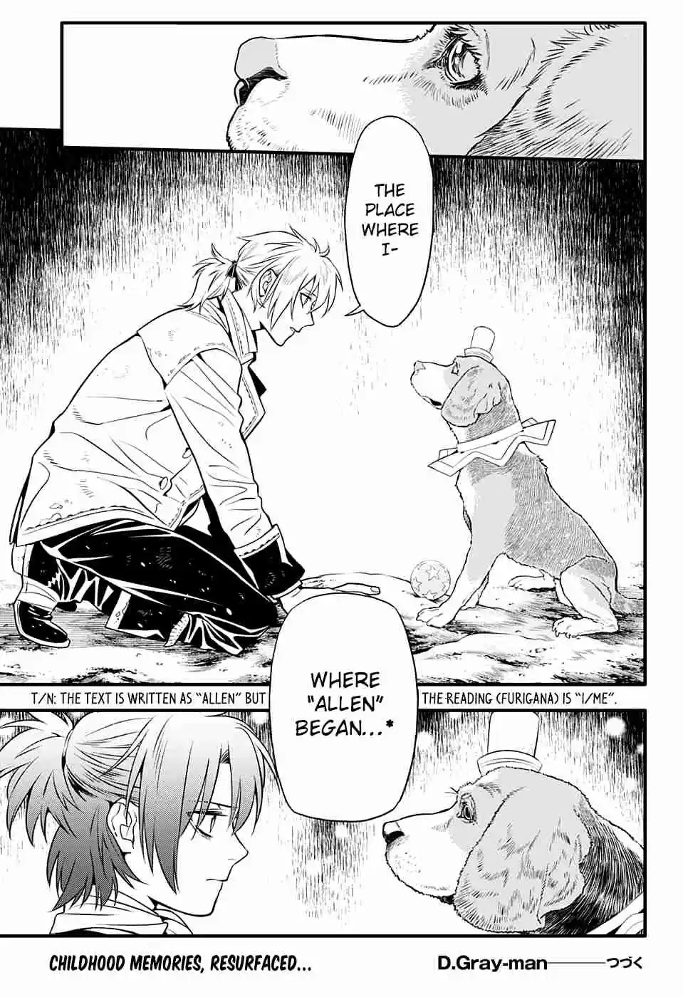 D.Gray man Ch. 230 Saying Goodbye to A.W Tear Tracks in the Flickering Light