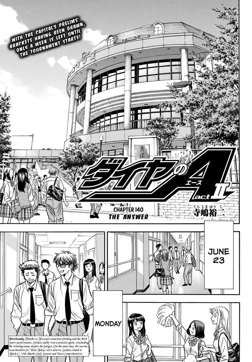 Diamond no Ace Act II Ch. 140 The Answer