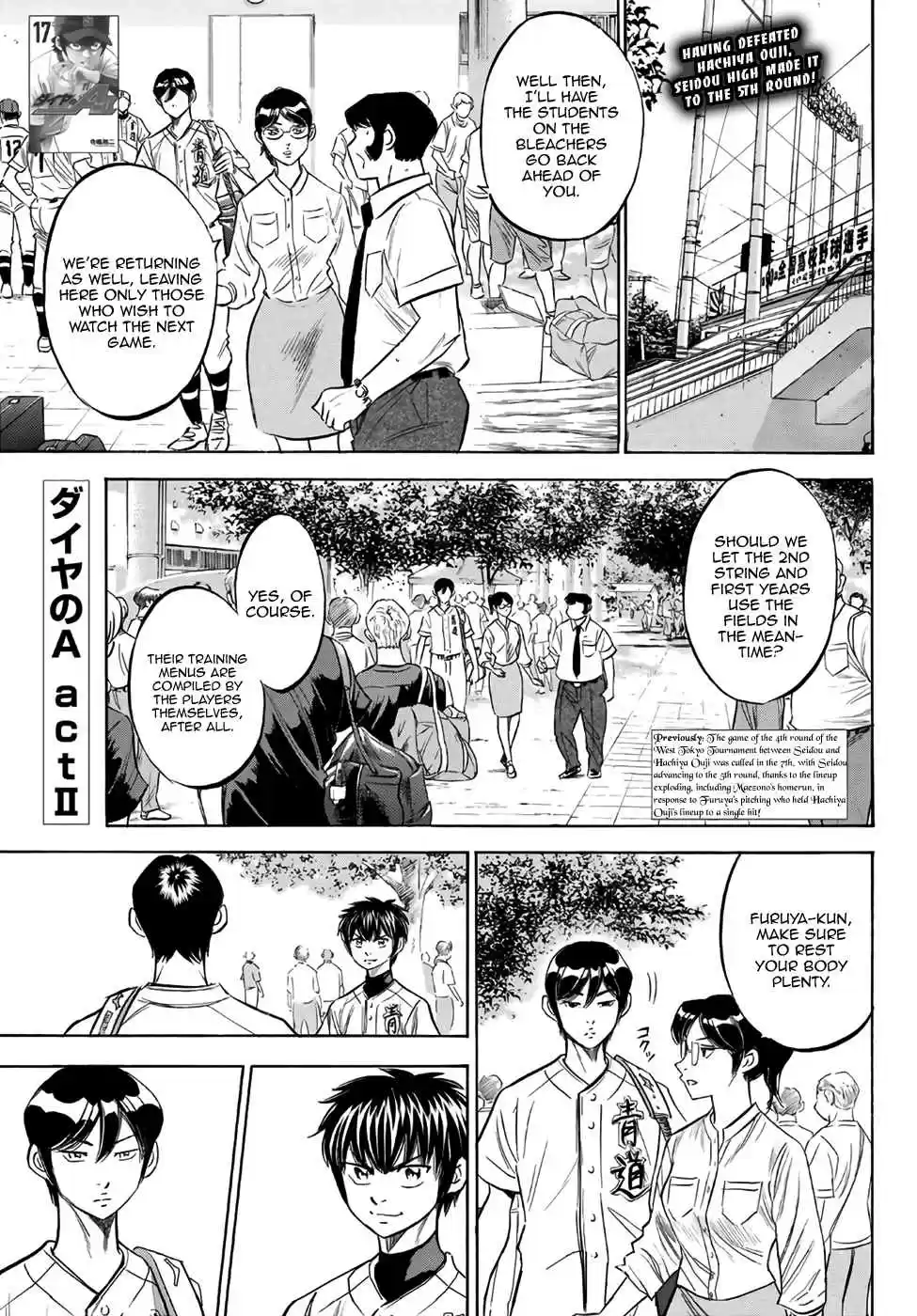 Diamond no Ace Act II Ch. 169 The Focus of the Gaze