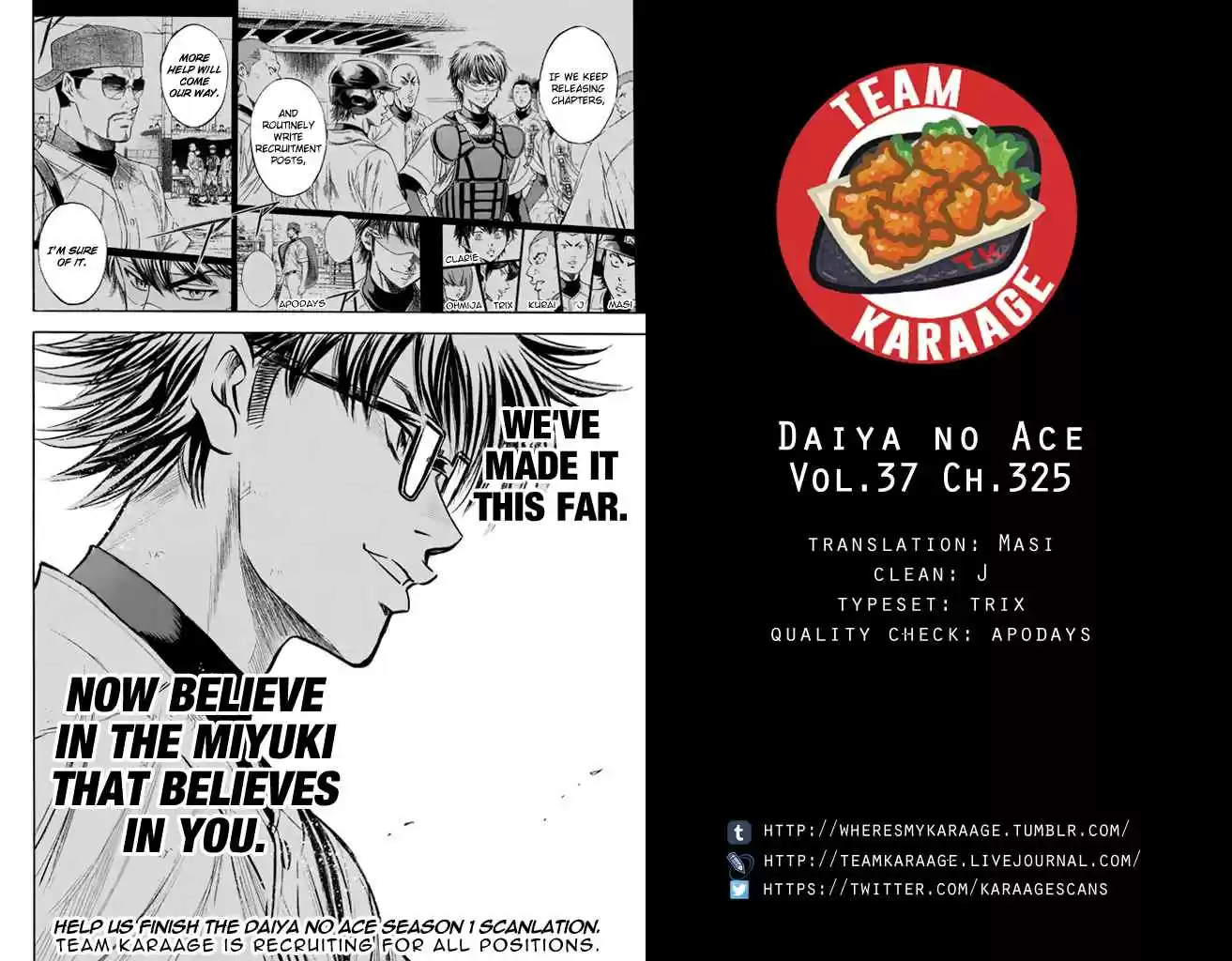 Diamond no Ace Vol.37 Ch.325