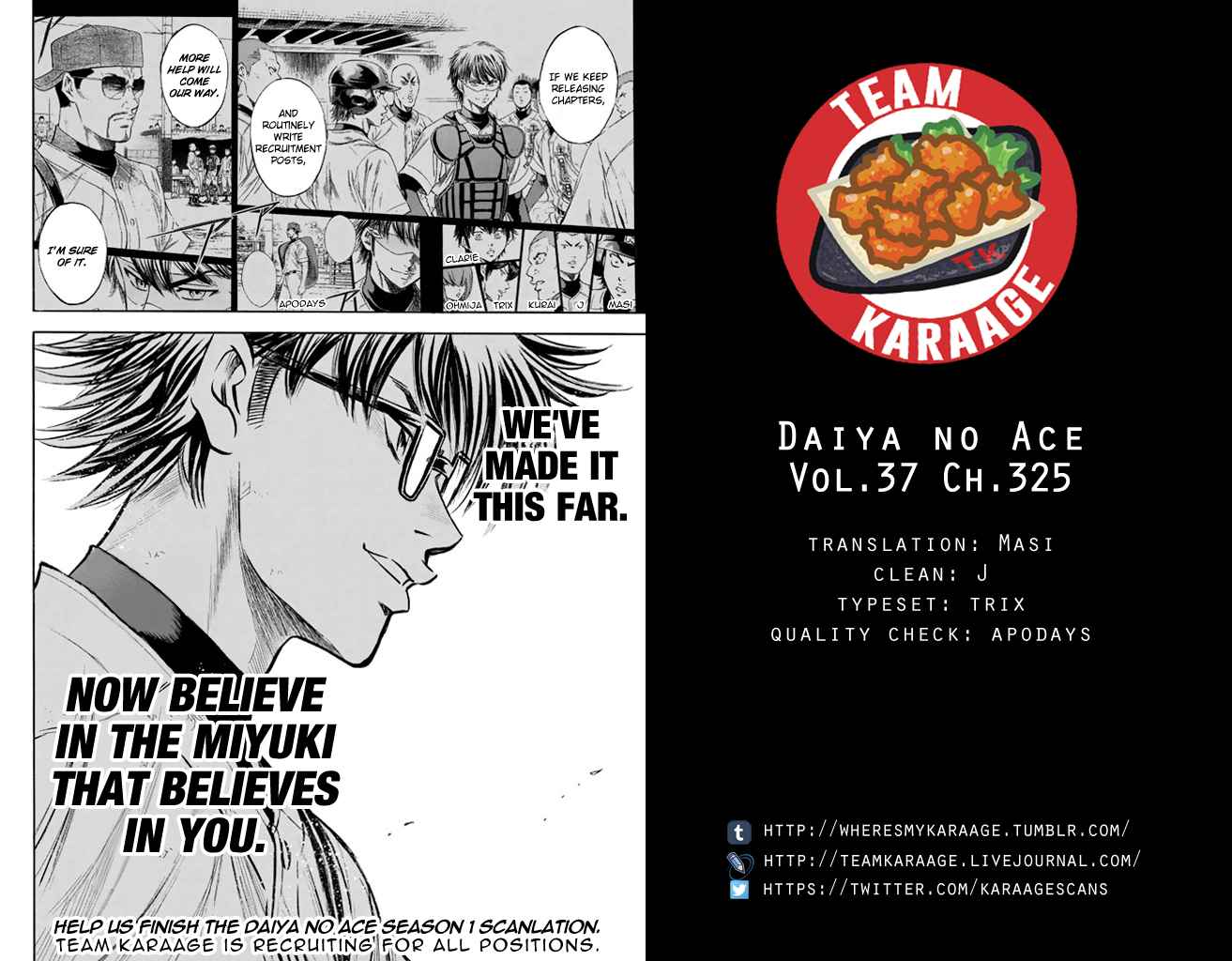 Diamond no Ace Vol.37 Ch.325