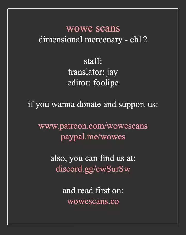Dimensional Mercenary ( Other World Warrior ) Chapter 12