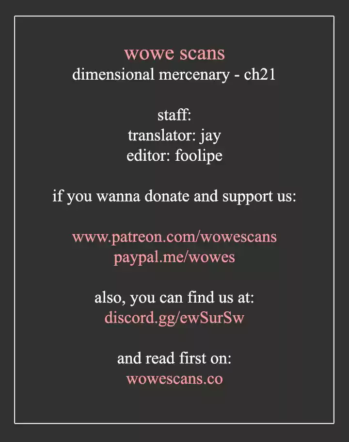 Dimensional Mercenary ( Other World Warrior ) Chapter 21