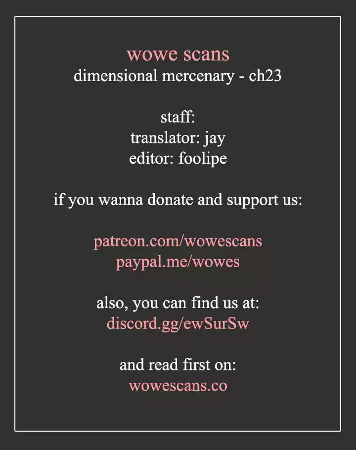 Dimensional Mercenary ( Other World Warrior ) Chapter 23