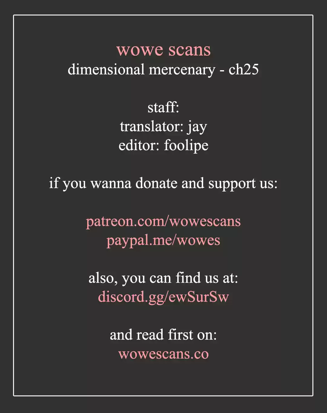 Dimensional Mercenary ( Other World Warrior ) Chapter 25