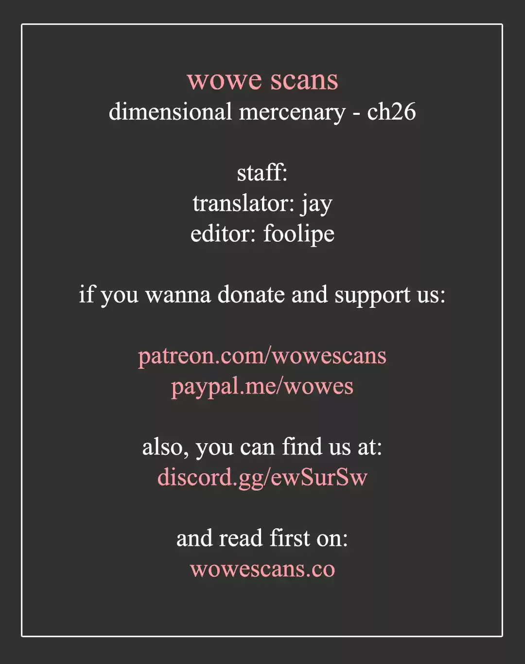 Dimensional Mercenary ( Other World Warrior ) Chapter 26