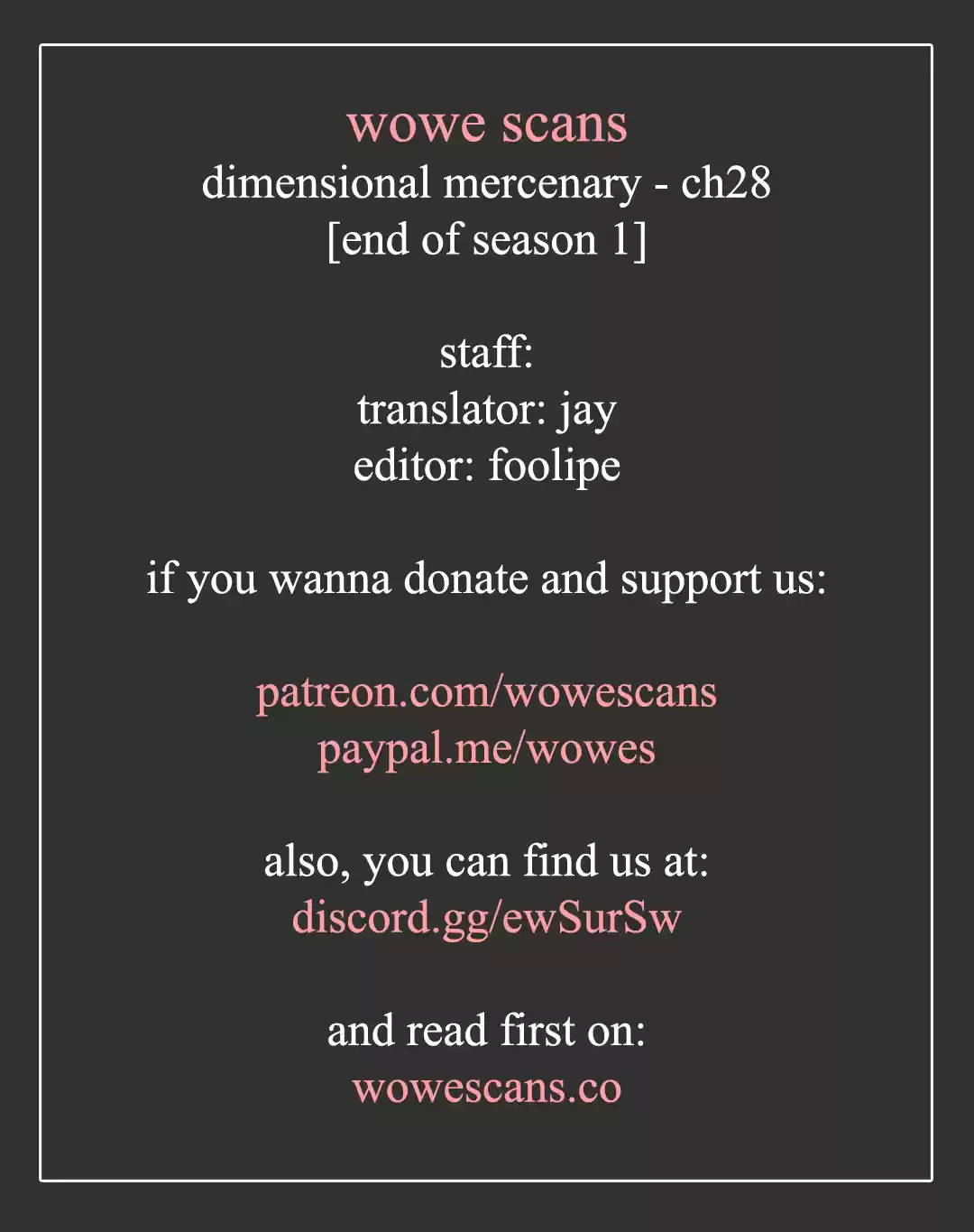 Dimensional Mercenary ( Other World Warrior ) Chapter 28