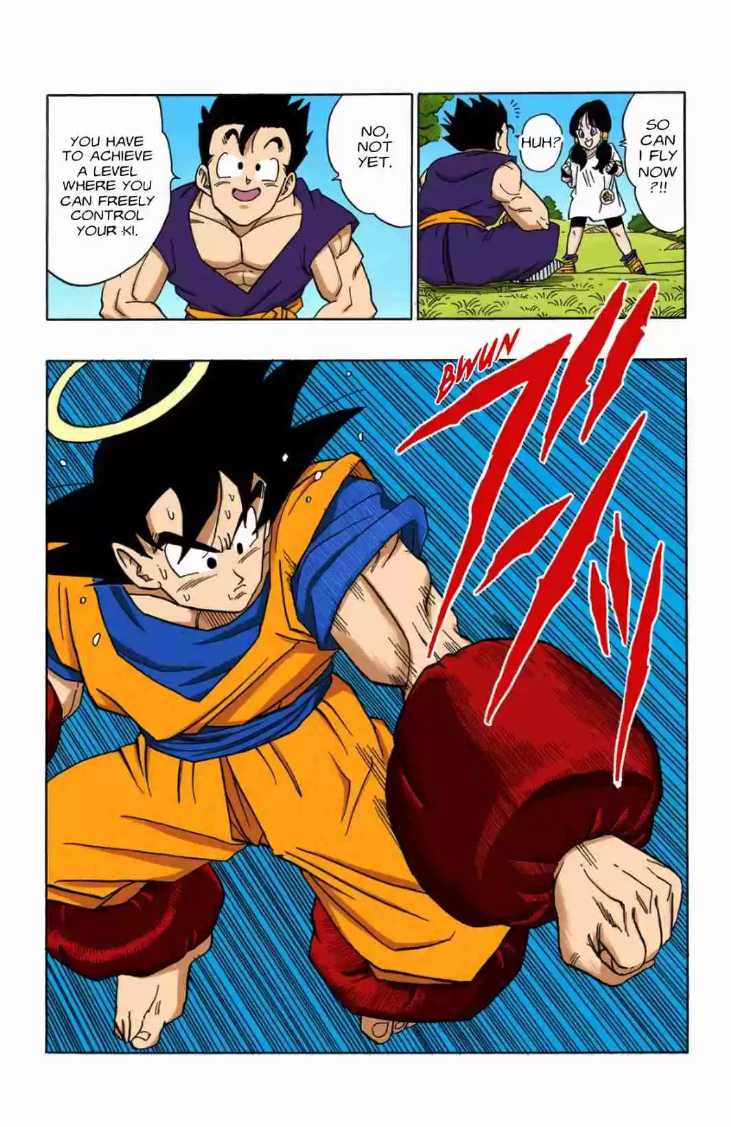 Dragon Ball Digital Colored Comics Vol. 36 Ch. 428 Videl San Takes flight