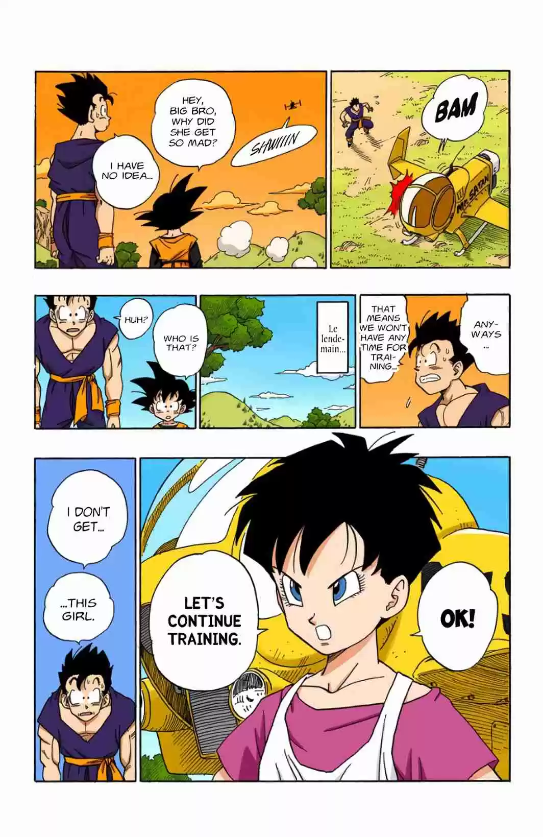 Dragon Ball Digital Colored Comics Vol. 36 Ch. 428 Videl San Takes flight