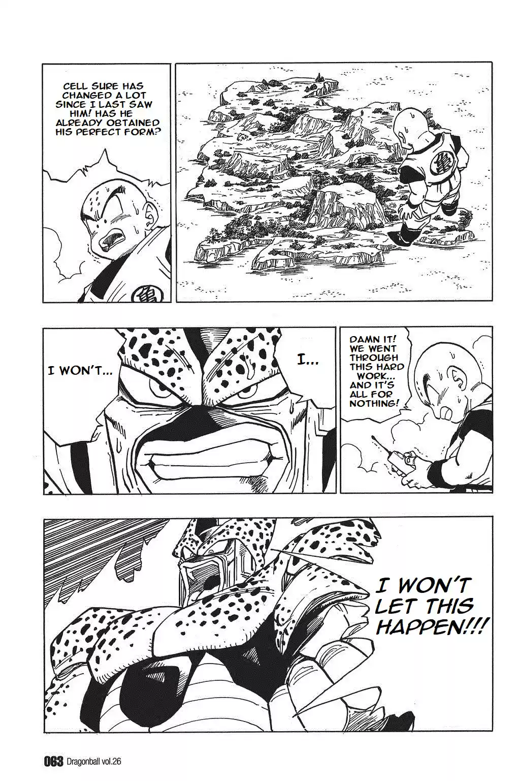 Dragon Ball Vol. 32 Ch. 379 Interrupted!? Cell's Perfect Form