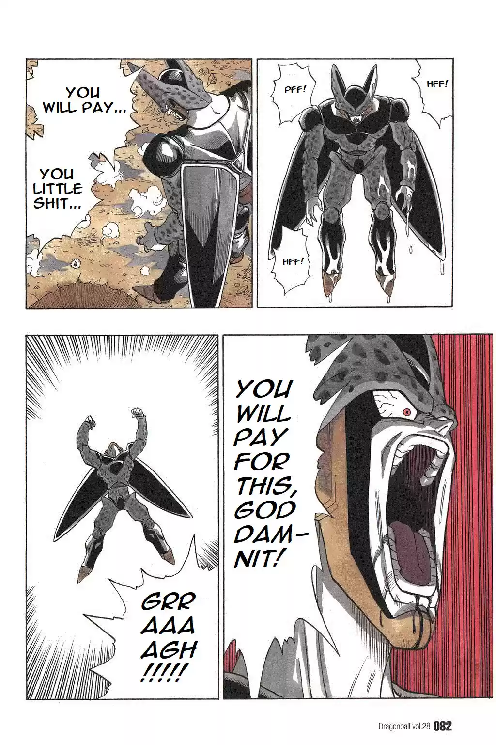 Dragon Ball Vol. 35 Ch. 411 Cell, Driven to the Wall