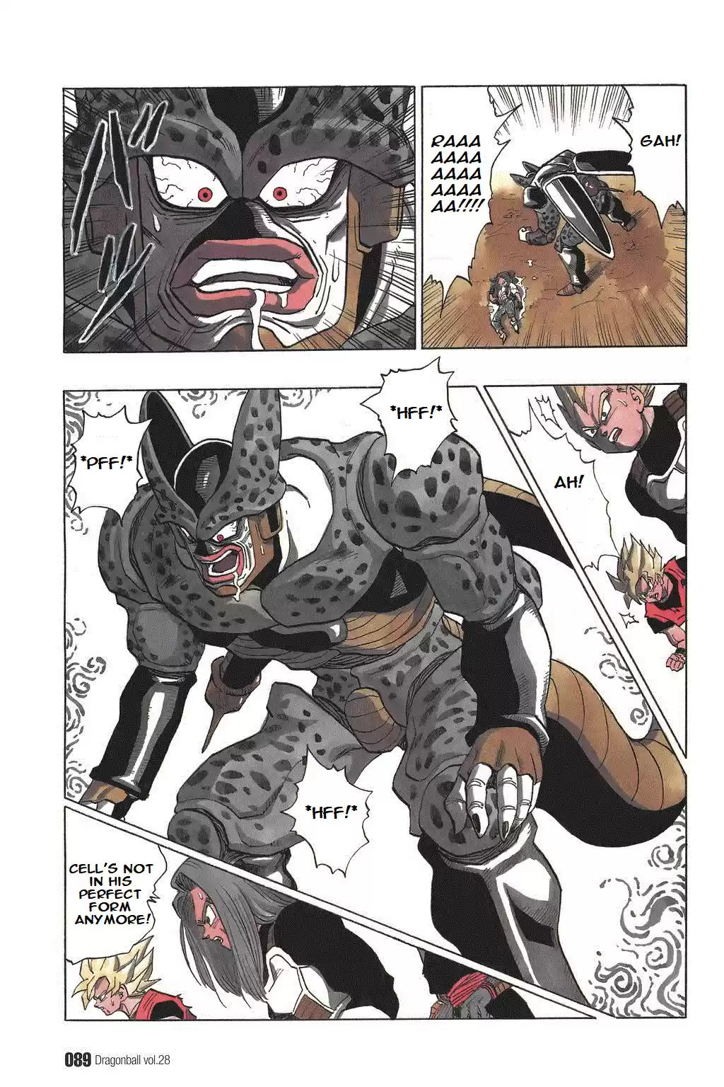 Dragon Ball Vol. 35 Ch. 411 Cell, Driven to the Wall