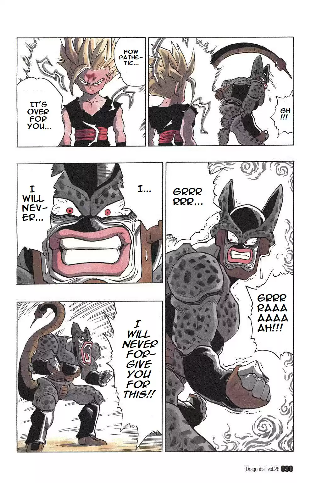 Dragon Ball Vol. 35 Ch. 411 Cell, Driven to the Wall