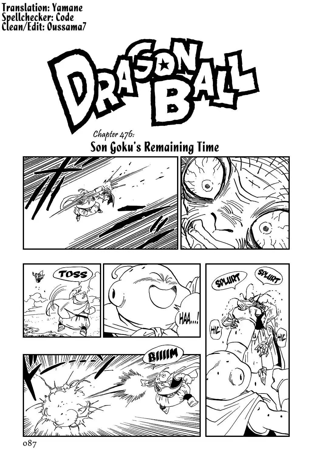 Dragon Ball Vol. 40 Ch. 476 Son Goku's Remaining Time