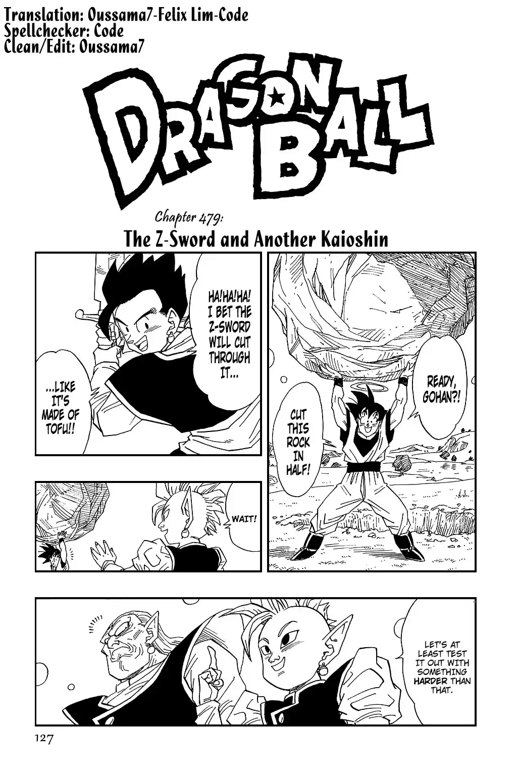 Dragon Ball Vol. 40 Ch. 479 The Z Sword and Another Kaioshin