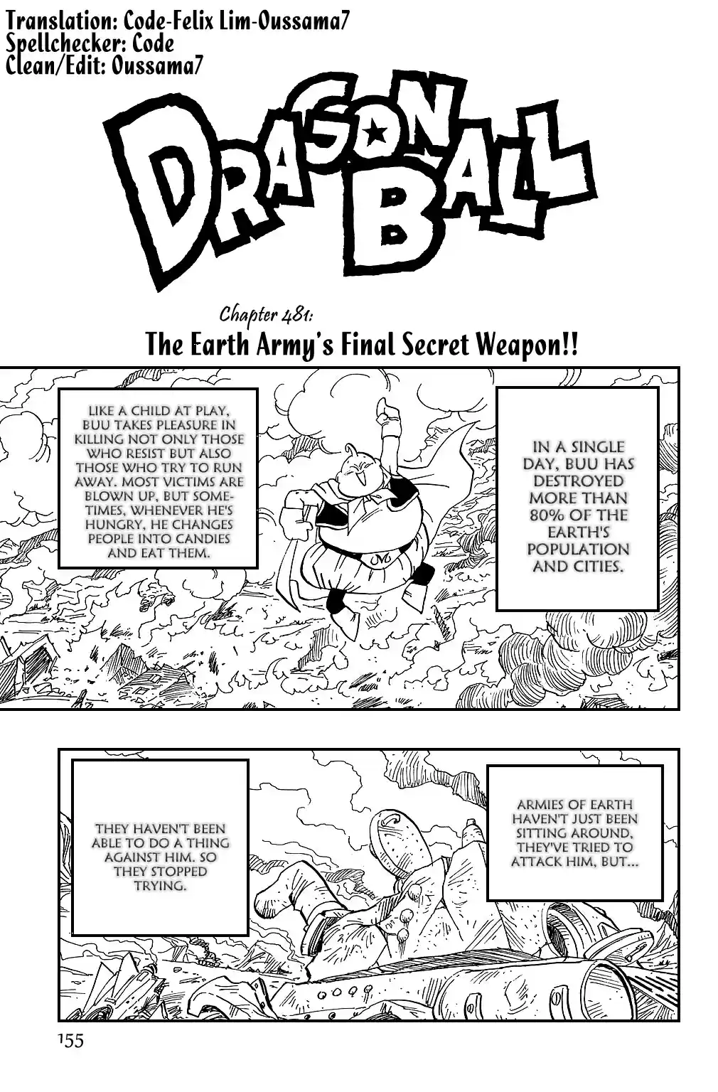 Dragon Ball Vol. 40 Ch. 481 The Earth Army's Final Secret Weapon!!