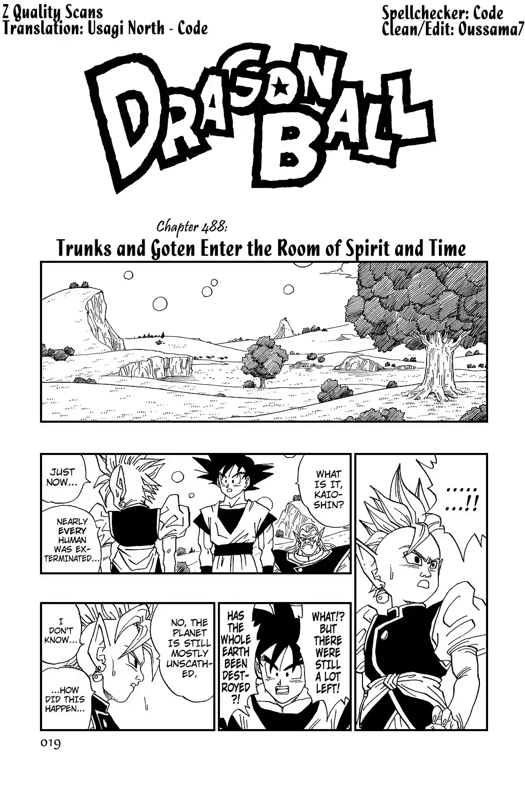 Dragon Ball Vol. 40 Ch. 488 Trunks & Goten Enter the Room of Spirit & Time