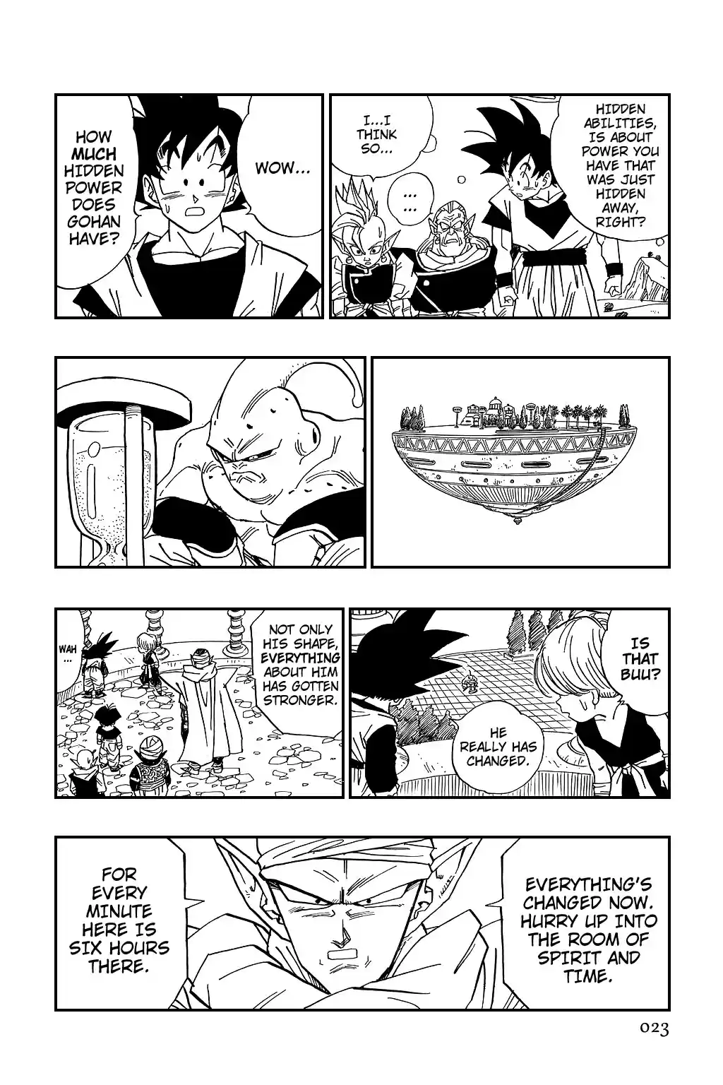 Dragon Ball Vol. 40 Ch. 488 Trunks & Goten Enter the Room of Spirit & Time