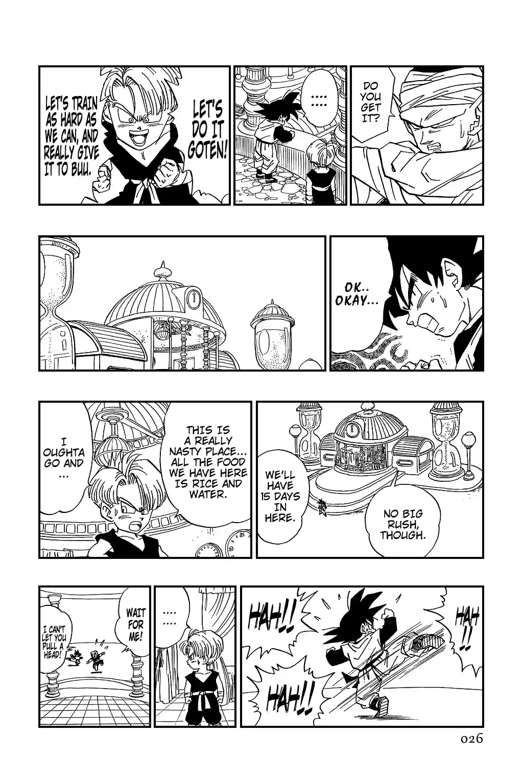 Dragon Ball Vol. 40 Ch. 488 Trunks & Goten Enter the Room of Spirit & Time