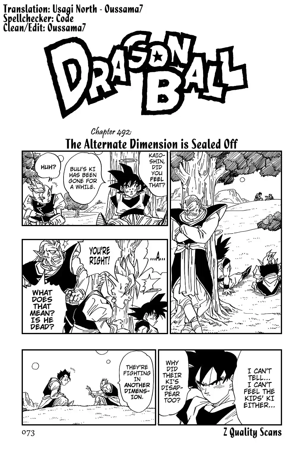 Dragon Ball Vol. 40 Ch. 492 The Alternate Dimension is Sealed Off