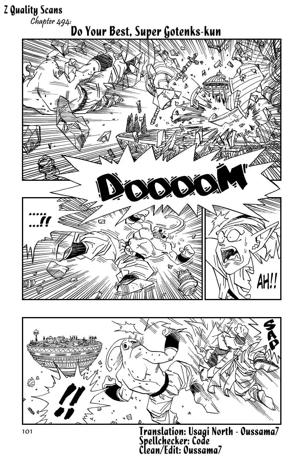 Dragon Ball Vol. 40 Ch. 494 Do Your Best, Super Gotenks kun