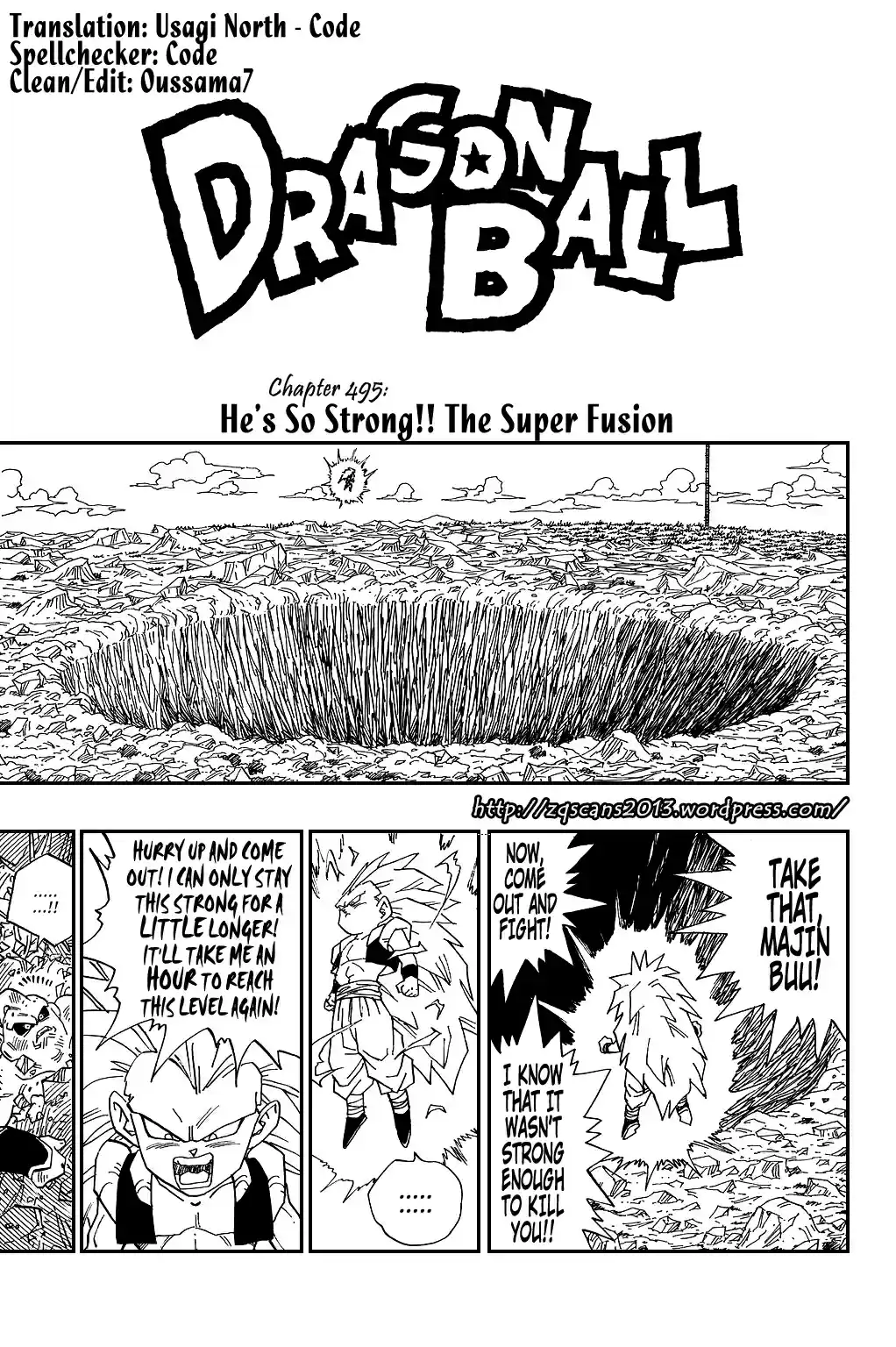 Dragon Ball Vol. 40 Ch. 495 He's So Strong!! The Super Fusion