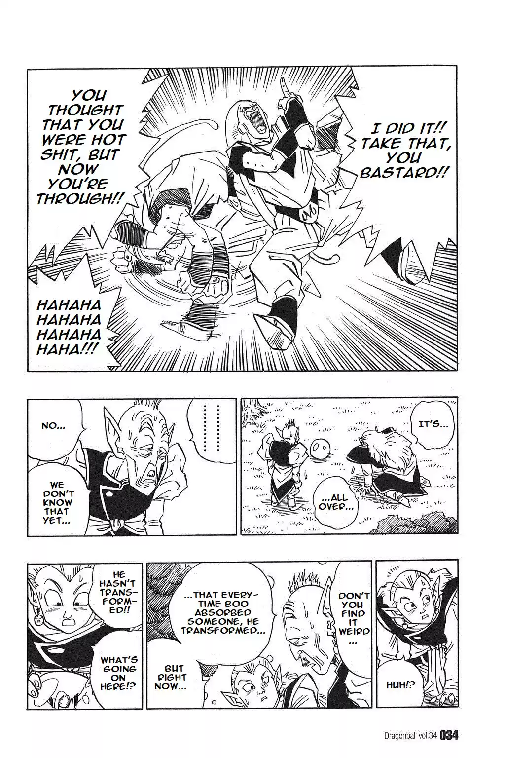 Dragon Ball Vol. 42 Ch. 506 Goku and Vegeta Inside of Boo