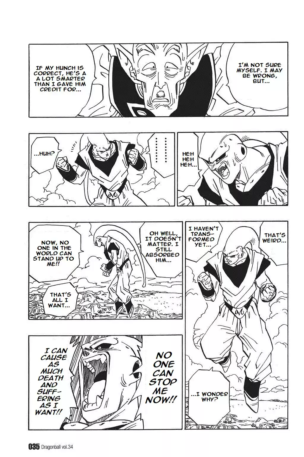 Dragon Ball Vol. 42 Ch. 506 Goku and Vegeta Inside of Boo