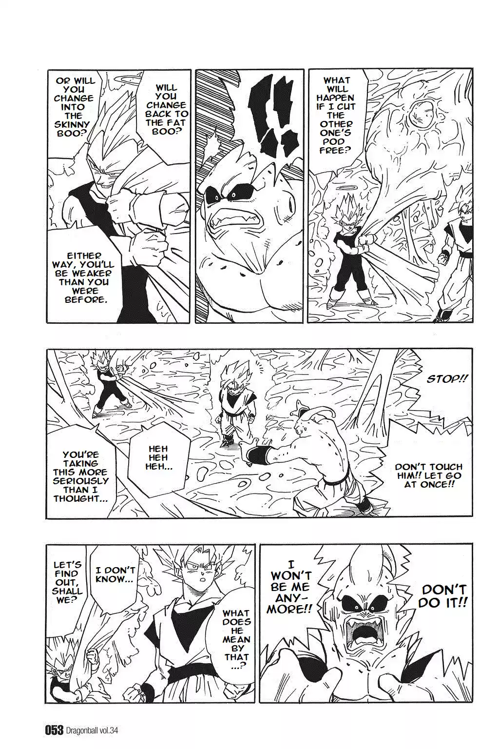 Dragon Ball Vol. 42 Ch. 507 Boo and Boo Inside of Boo