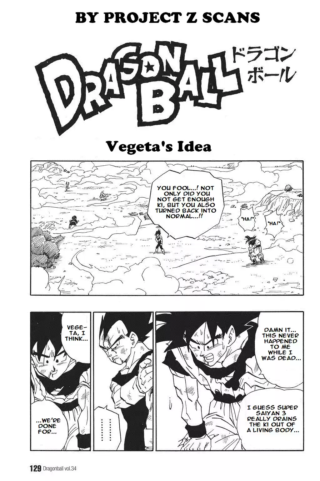 Dragon Ball Vol. 42 Ch. 513 Vegeta's Idea